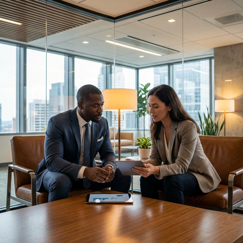 Drexaro Executive in a strategic one-on-one meeting